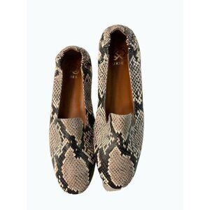 Ukies Leather Snake Print Embossed Slip-on Loafers Shoes 9 M